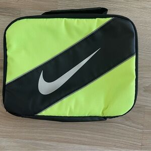 Nike Black and Neon Green Lunch Bag